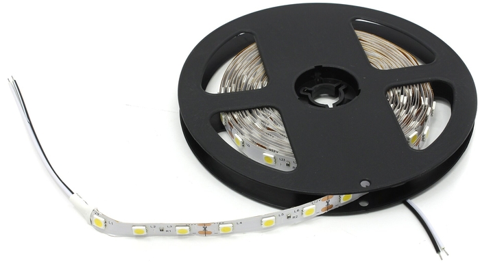 Лента светодиодная SBL-IP20-14_4-WW, 5 м, SMD 5050, 60 шт./14.4 Вт на метр, 12V, 3000K, теплый белый, IP20 Smart Buy (SBL-IP20-14_4-WW)