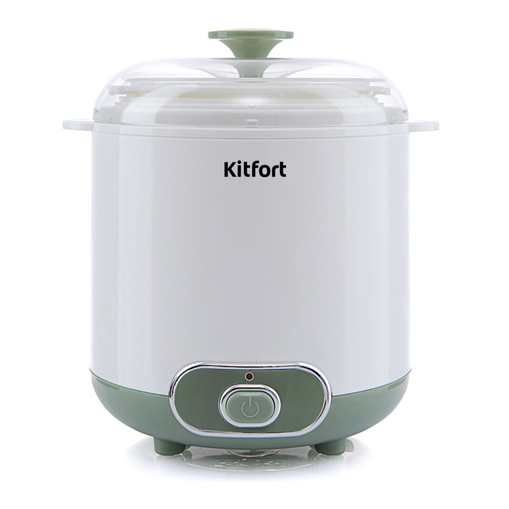 Йогуртница Kitfort KT-2005 20 Вт, белый/зеленый