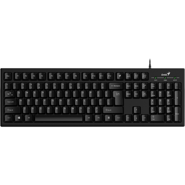 Клавиатура проводная Genius SmartKB-100, мембранная, USB, черный (31300005402/31300005419)