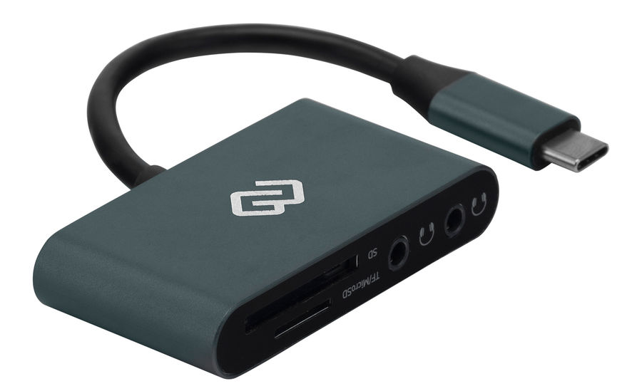 Картридер внешний DIGMA CR-СA2512-G USB Type-C