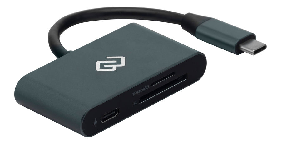 

Картридер внешний DIGMA CR-СP2513-G, SD/microSD 1xType-C, USB Type-C, серый (CR-СP2513-G), CR-СP2513-G