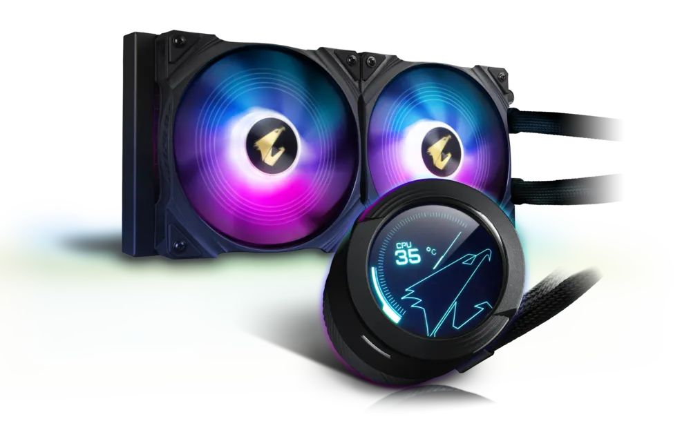 

Жидкостное охлаждение Gigabyte AORUS WATERFORCE X 280 для Socket 115x/2066/2011/2011-3/1356/1366/1200/AM4/TR4/TRX40, 2x140мм, ARGB (AORUS WATERFORCE X 280), AORUS WATERFORCE X 280