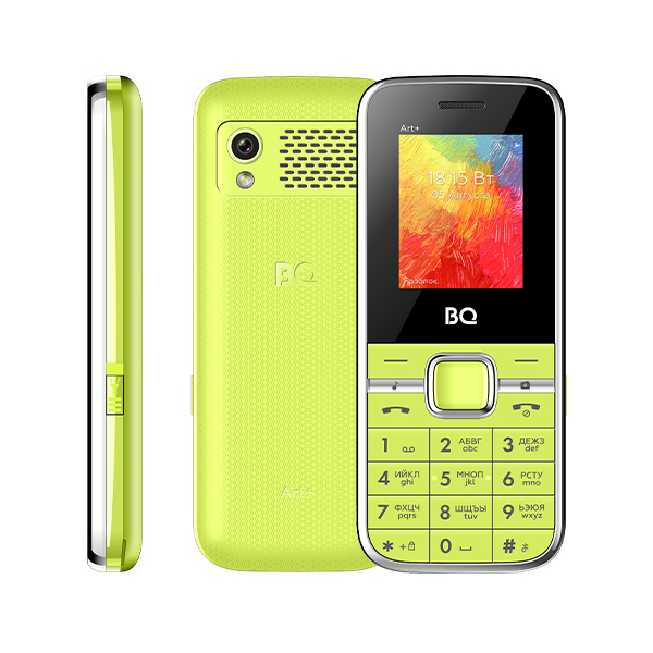 

Мобильный телефон BQ 1868 Art+, 1.77" 160x128 TN, 32Mb RAM, 32Mb, BT, 1xCam, 2-Sim, 800 мА·ч, micro-USB, зеленый, 1868 Art+
