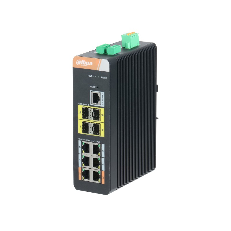

Коммутатор DAHUA DH-PFS4410-6GT-DP, управляемый, кол-во портов: 6x1 Гбит/с, SFP 4x1 Гбит/с, PoE: 6x60Вт (макс. 120Вт) (DH-PFS4410-6GT-DP), DH-PFS4410-6GT-DP