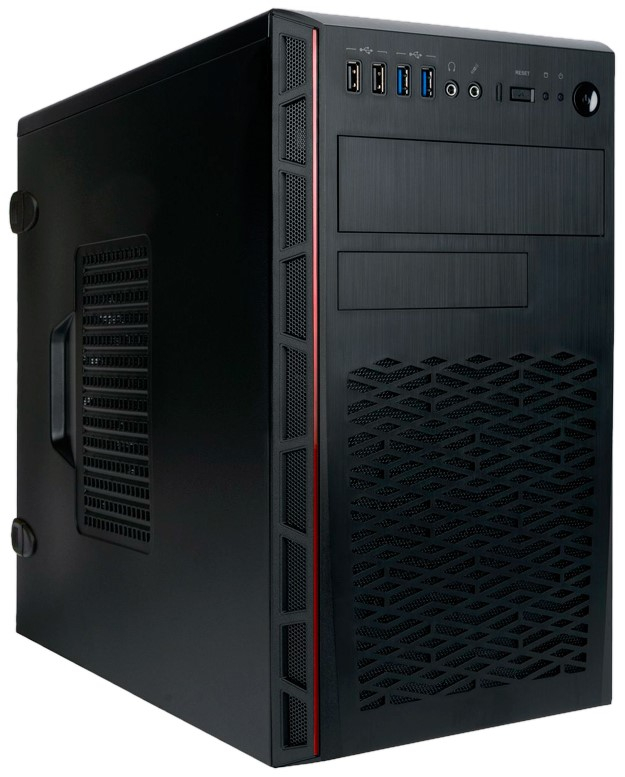 Корпус INWIN EMR065, mATX, Mini-Tower, 2xUSB 3.0, черный, 500 Вт (6143596)