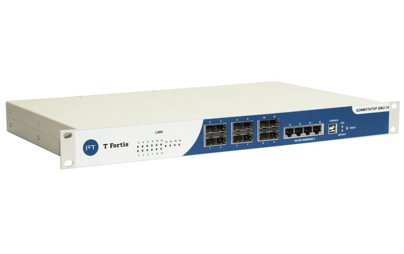 

Коммутатор TFortis SWU-16T, управляемый, кол-во портов: 4x1 Гбит/с, SFP 12x1 Гбит/с, установка в стойку (SWU-16T), SWU-16T