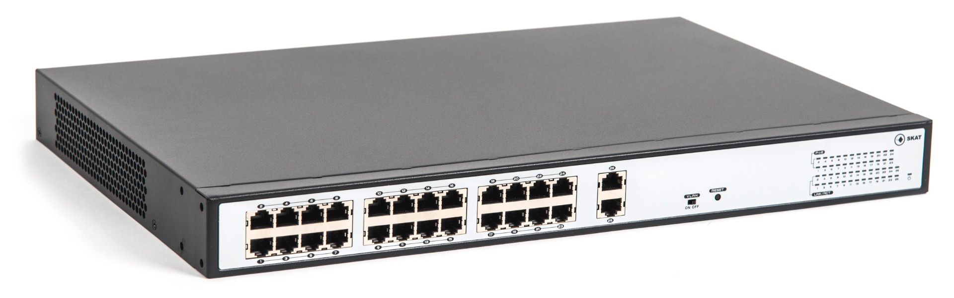 

Коммутатор Бастион SKAT PoE-24E-2G, кол-во портов: 24x100 Мбит/с, кол-во SFP/uplink: RJ-45 2x1 Гбит/с, PoE (макс. 250Вт) (SKAT PoE-24E-2G), SKAT PoE-24E-2G
