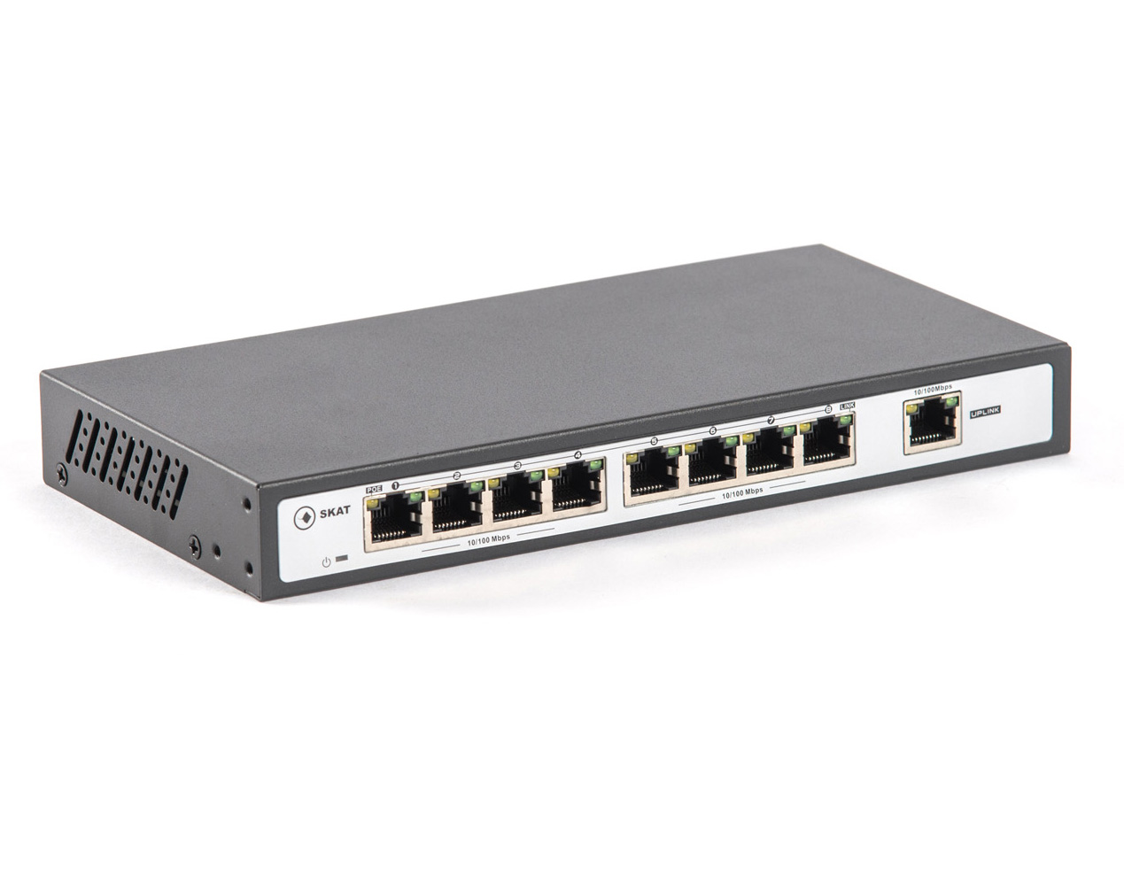 

Коммутатор Бастион SKAT PoE-8E-1E, кол-во портов: 8x100 Мбит/с, кол-во SFP/uplink: RJ-45 1x100 Мбит/с, PoE: 8x30Вт (макс. 120Вт) (SKAT PoE-8E-1E), SKAT PoE-8E-1E