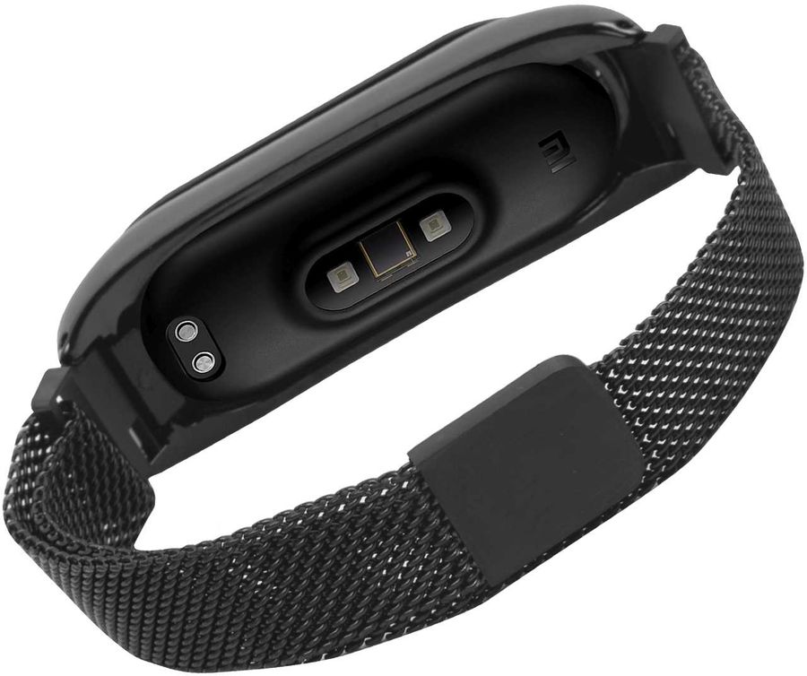 

Ремешок для Xiaomi Mi Band 4/ Mi Band 3, металлический с магнитом для фитнес-браслета, черный (УТ000019474)