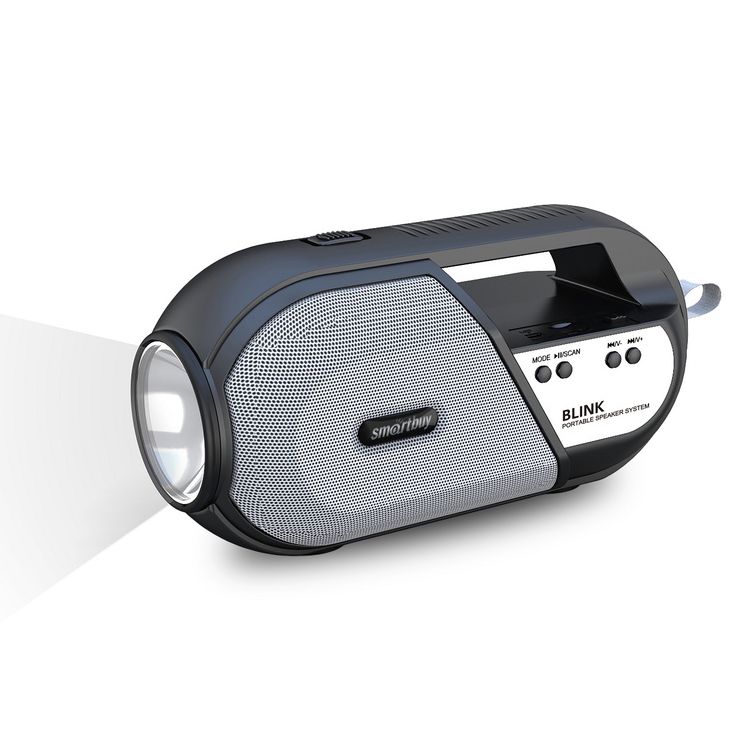 

Портативная акустика SmartBuy BLINK, 5 Вт, FM, USB, microSD, Bluetooth, серый (SBS-5070), BLINK