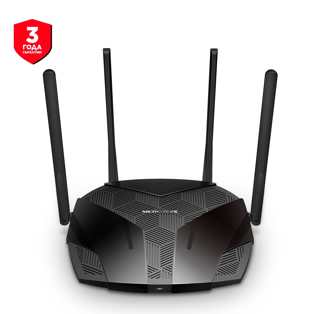 

Wi-Fi роутер Mercusys MR70X, 802.11a/b/g/n/ac/ax, 2.4 / 5 ГГц, до 1.2 Гбит/с, LAN 3x1 Гбит/с, WAN 1x1 Гбит/с, внешних антенн: 4x5 дБи (MR70X), MR70X