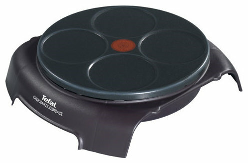 

Блинница Tefal Crep'party compact PY3002, 900 Вт, блинов 4 (12 см), пурпурный (PY303633), PY3002