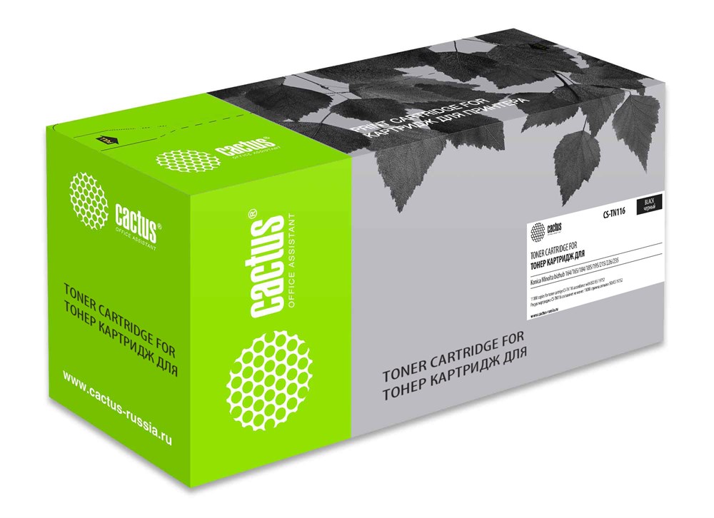 

Картридж лазерный Cactus CS-TN116 (TN-116/A1UC050), черный, 11000 страниц, совместимый для Konica Minolta Bizhub 164/165/184 /7718 без чипа
