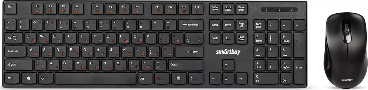 Клавиатура + мышь SmartBuy ONE 240385AG-K, беспроводная, USB, черный (SBC-240385AG-K)