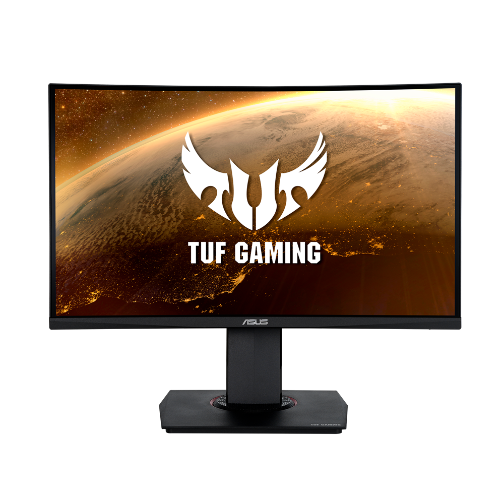 Монитор 23.6" ASUS TUF VG24VQR VA, изогнутый, 1920x1080 (16:9), 350кд/м2, 165Hz, 1мс, 178°/178°, HDMI, DisplayPort, черный (90LM0577-B01170)