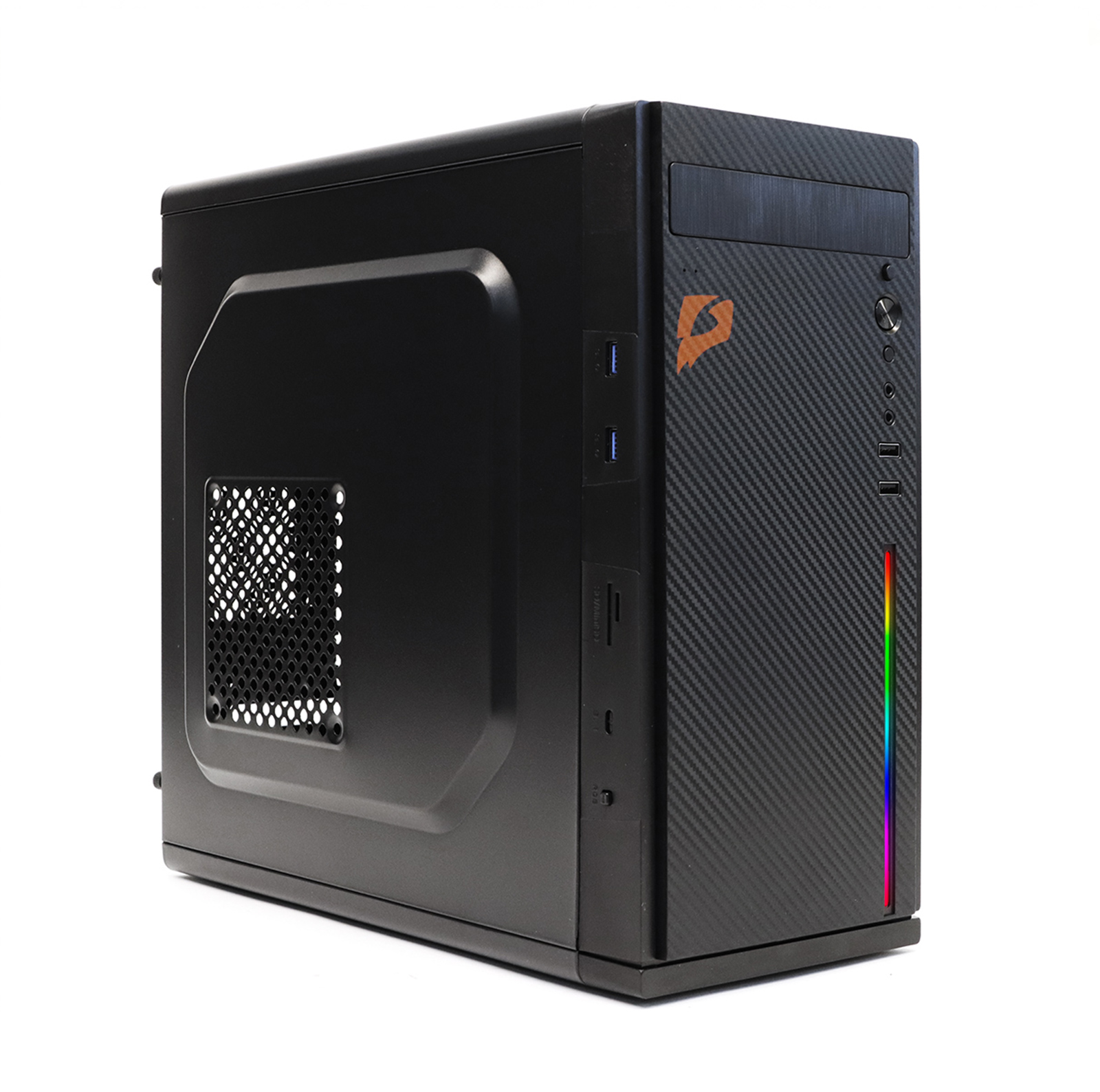 Корпус e2e4 Gaming GCCM-02, mATX, Mini-Tower, 2xUSB 3.0, черный, Без БП (OT-GCCM-02-B-RGB) - фото 1