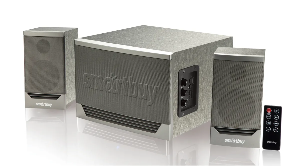 

Акустика 2.1 SmartBuy GOLIATH, 50Вт, USB, microSD, Bluetooth, серый (SBS-520), GOLIATH