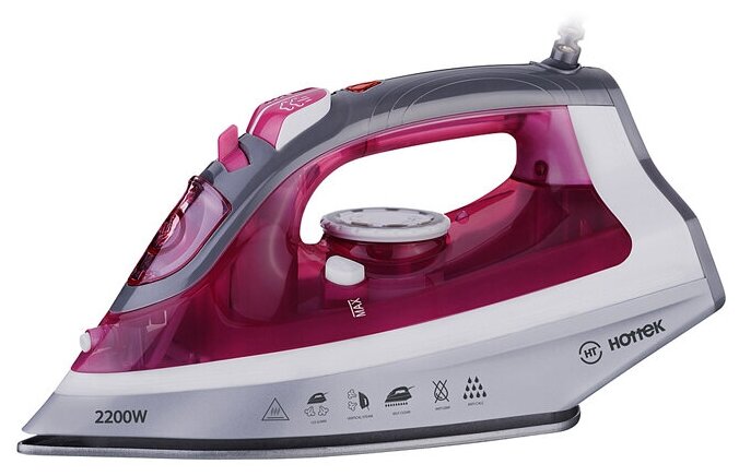 

Утюг HOTTEK HT-955-100 2200Вт, 1.8м, розовый (HT-955-100), HT-955-100