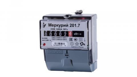 Счетчик электроэнергии INCOTEX Меркурий 201.7, однофазный, ЭМОУ 5 А/60 А