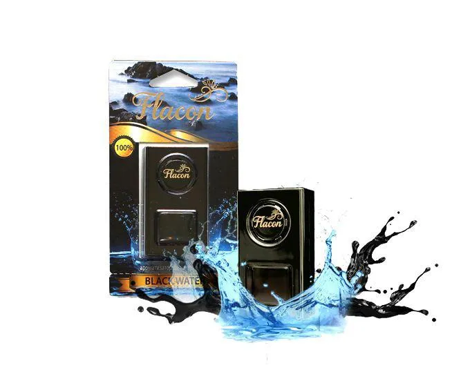 

Ароматизатор автомобильный на дефлектор FOUETTE Flacon FL-04, мембранный, Black water (001631), FL-04