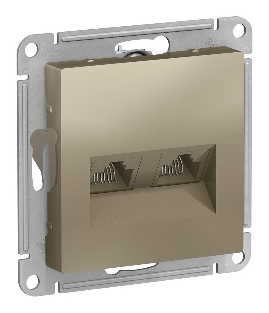 Розетка RJ-45+RJ-45 скрытый монтаж, Schneider Electric AtlasDesign
