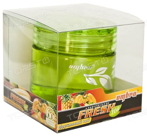 

Ароматизатор автомобильный на приборную панель OMBRA Fresh Tea VP1206F, гелевый, фруктовый чай (001391), VP1206F