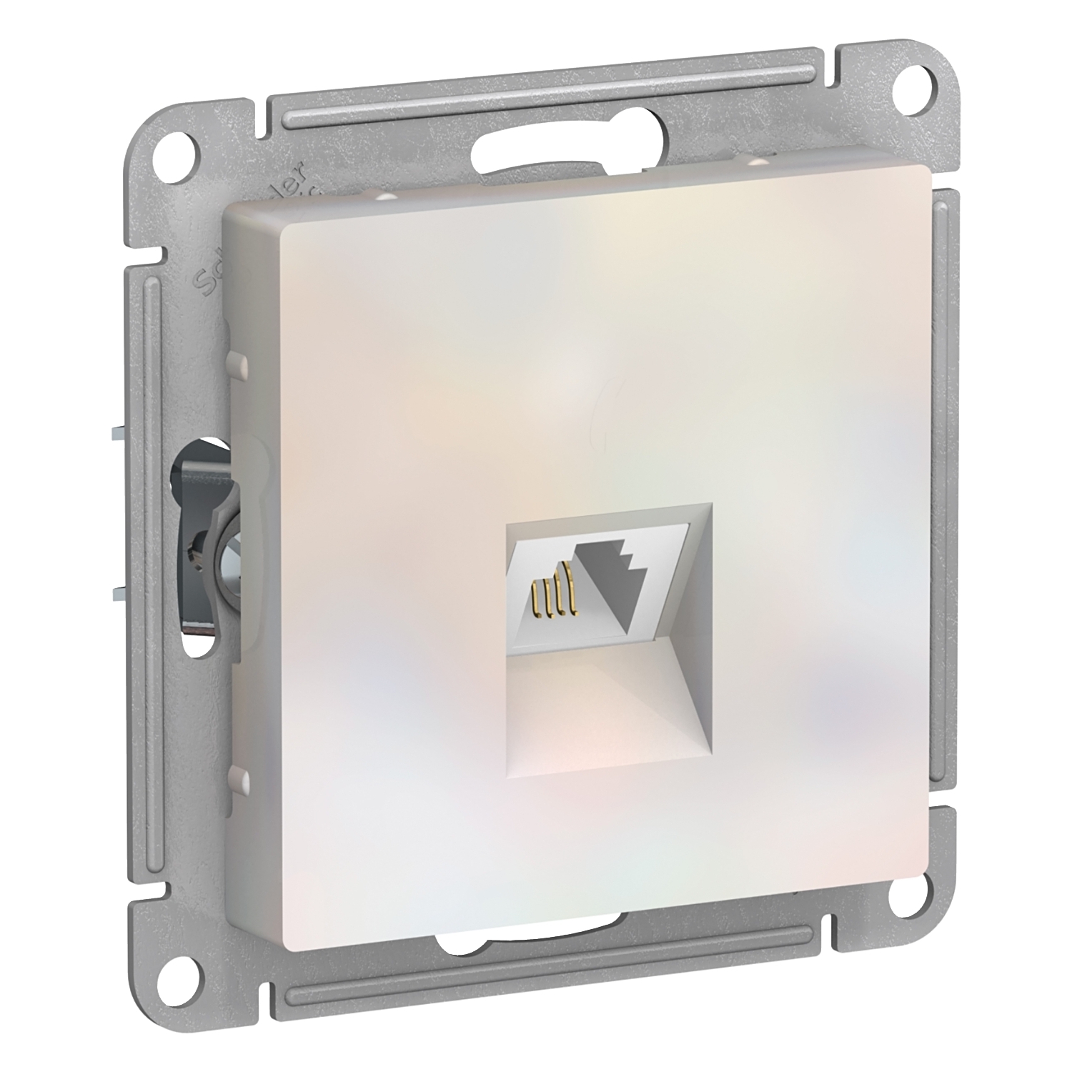 

Розетка RJ-11 скрытый монтаж категория 3, механизм без рамки, жемчуг, Schneider Electric AtlasDesign (ATN000481)