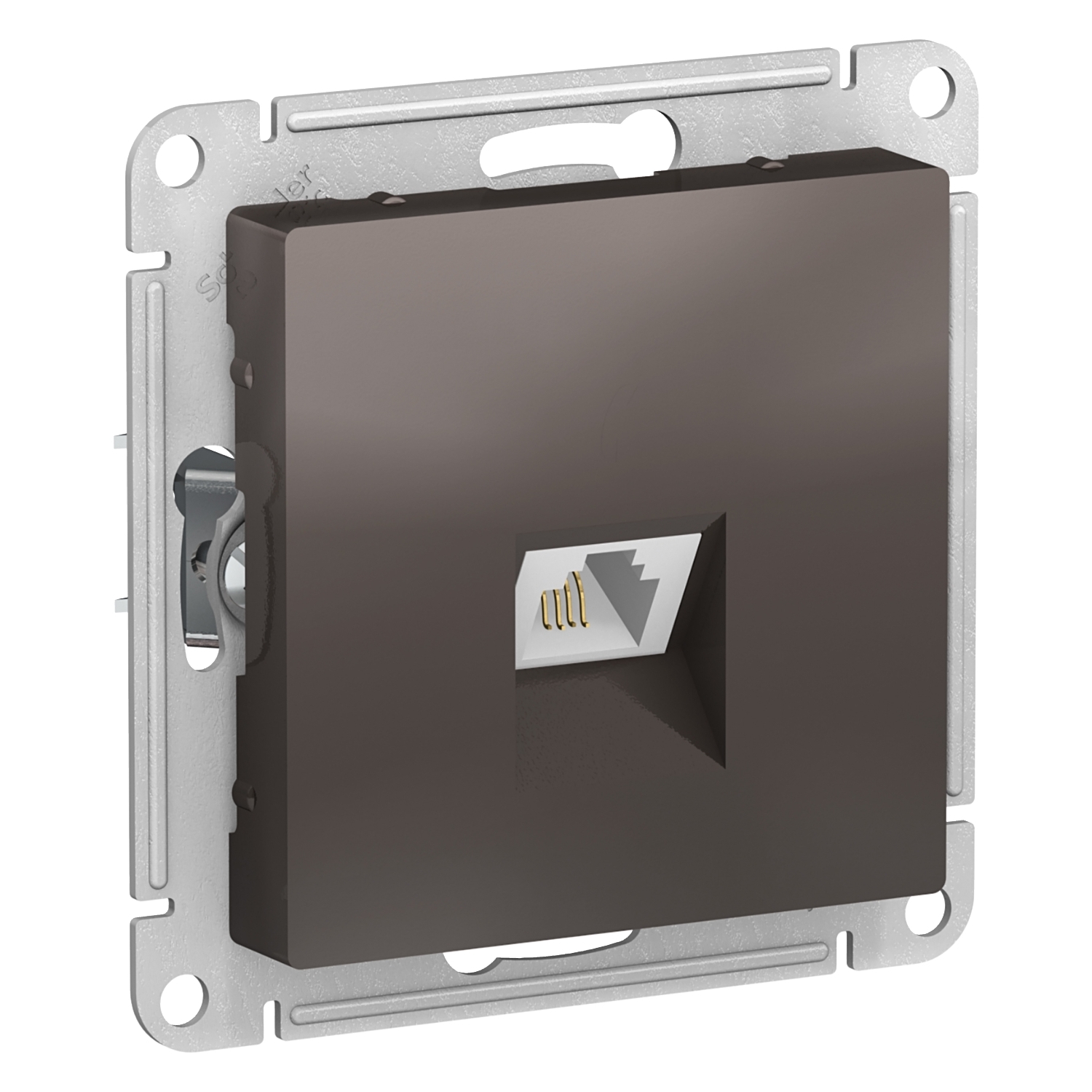

Розетка RJ-11 скрытый монтаж категория 3, механизм без рамки, мокко, Schneider Electric AtlasDesign (ATN000681)