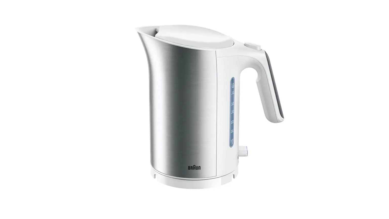 

Чайник Braun Breakfast Collection Kettles WK 5110 WH 1.7л. 3000Вт, закрытая спираль, сталь, белый (0X21010022), WK 5110 WH