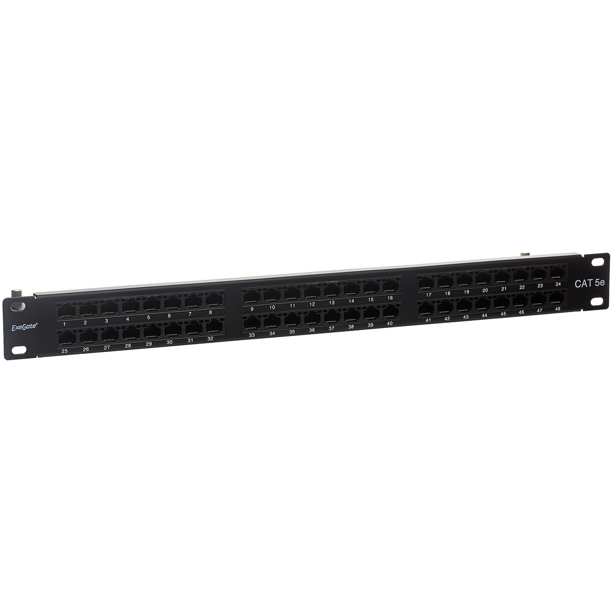 

Патч-панель в шкаф 19" 1U, порты: 48 x RJ-45 кат. 5e, черный, EPPHD-UTP-1U-19-48-8P8C-C5e-110D, Exegate (EX281081RUS), EPPHD-UTP-1U-19-48-8P8C-C5e-110D