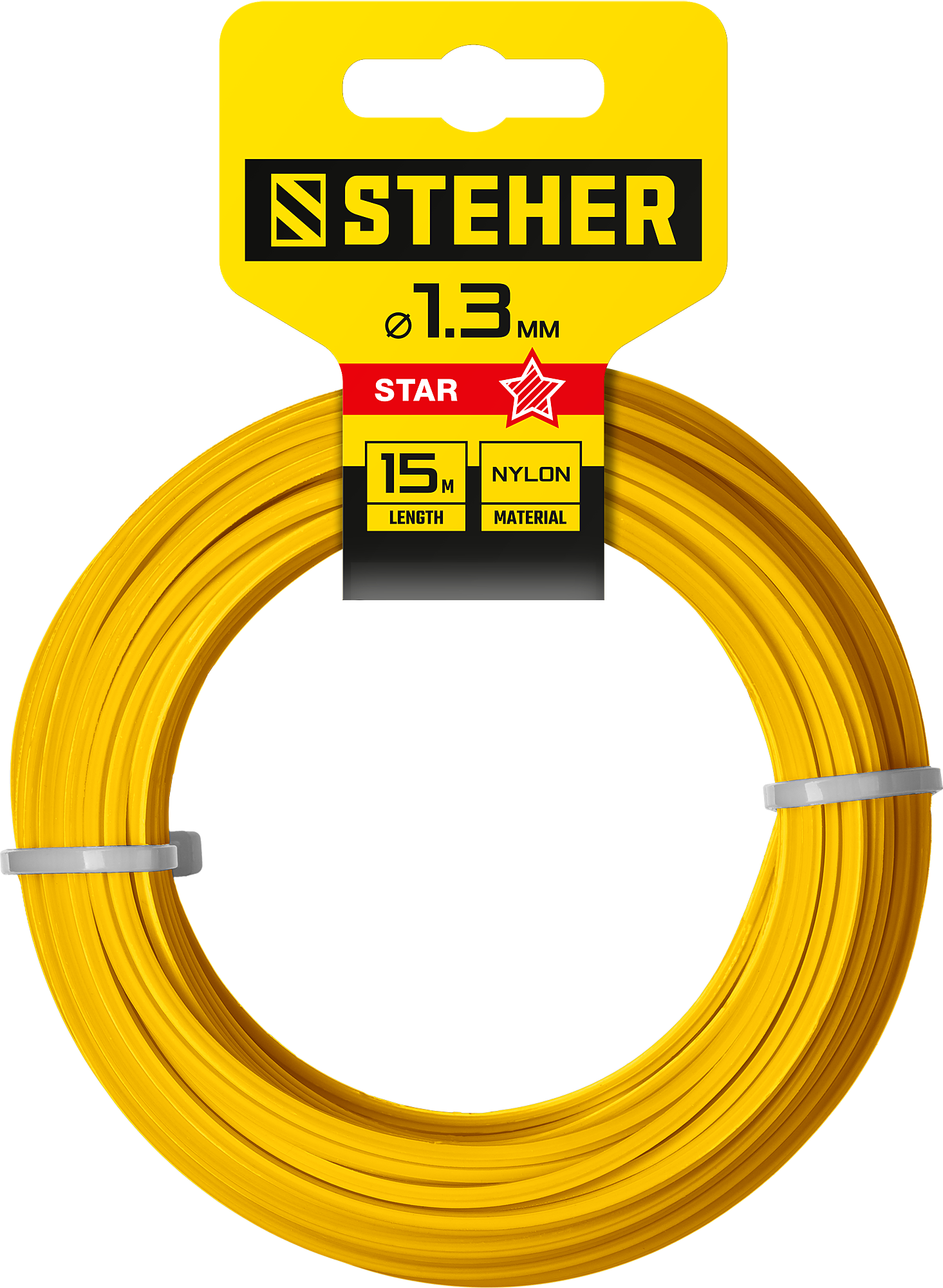 

Леска триммерная STEHER 75010-1.3, звезда 1.3 мм x 15 м (75010-1.3), 75010-1.3