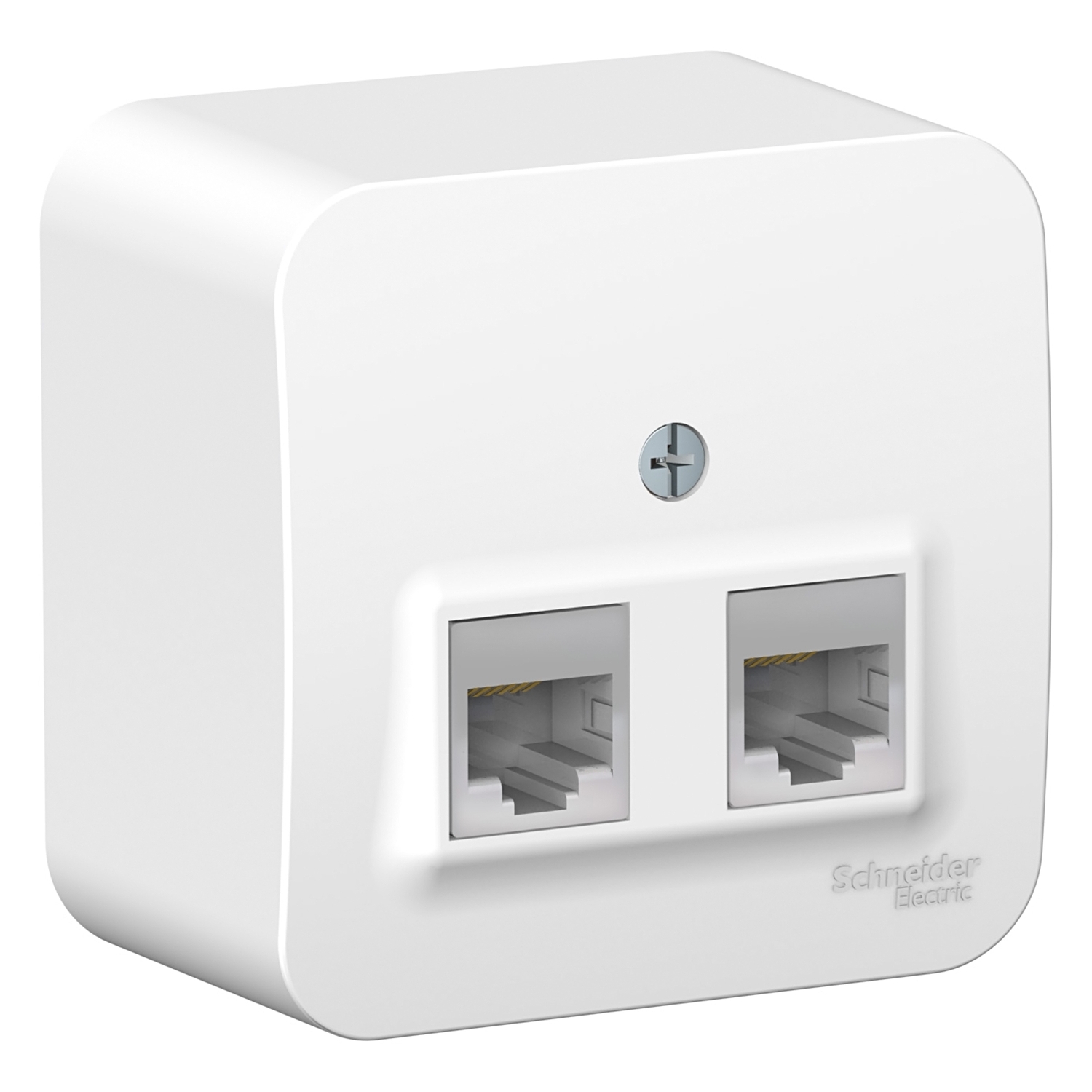 

Розетка RJ-45+RJ-45 открытый монтаж категория 5e, механизм в сборе, белый, Schneider Electric Blanca (BLNIA045451)