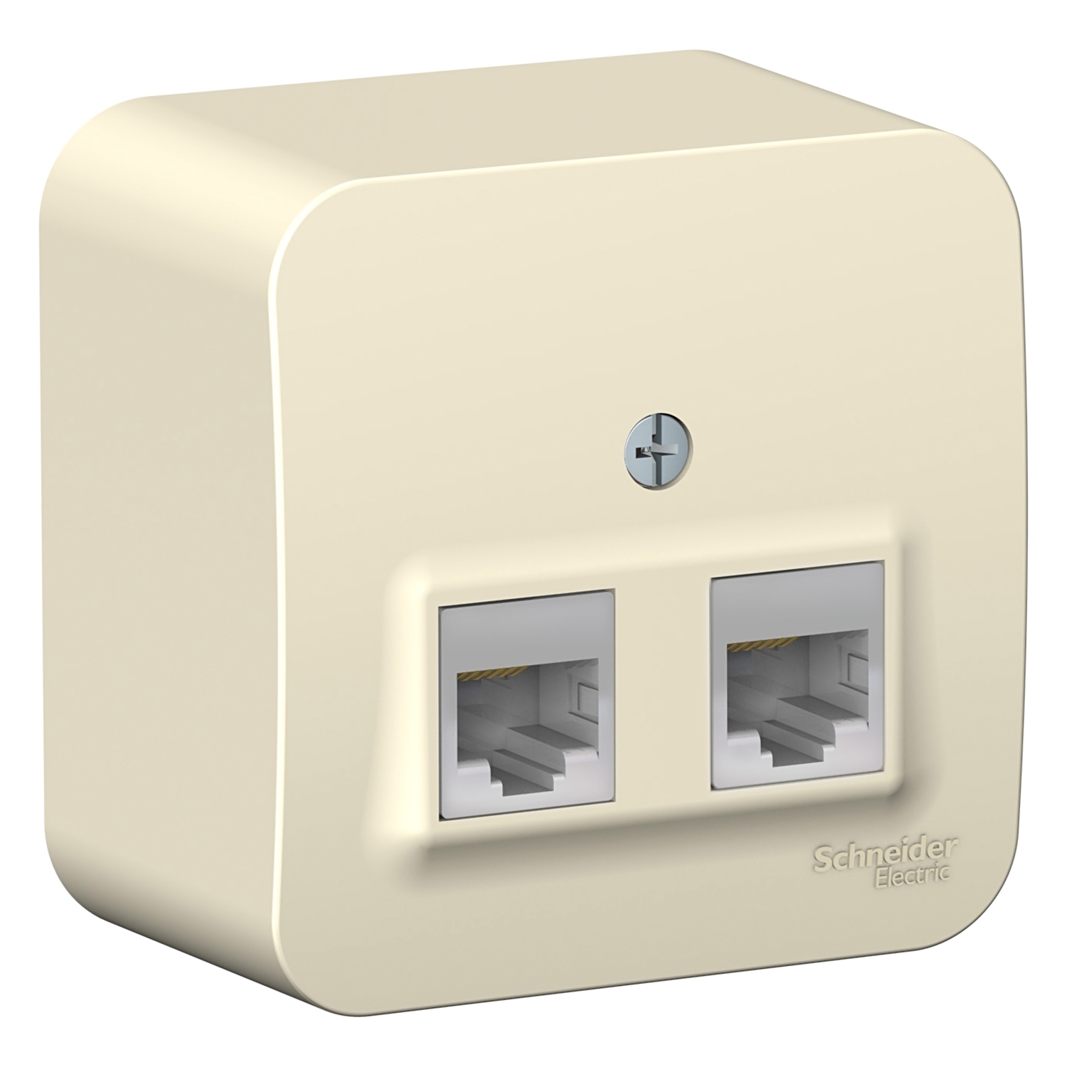 

Розетка RJ-45+RJ-45 открытый монтаж категория 5e, механизм в сборе, молочный, Schneider Electric Blanca (BLNIA045452)