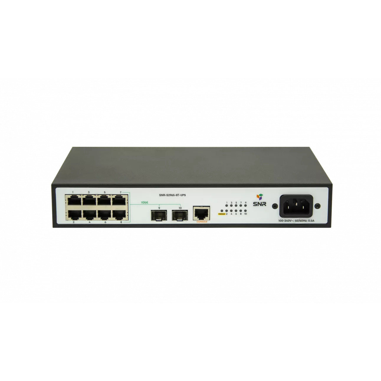 

Коммутатор SNR SNR-S2965-8T-UPS, управляемый, кол-во портов: 6x100 Мбит/с, SFP 2x1 Гбит/с, кол-во SFP/uplink: RJ-45 2x1 Гбит/с, установка в стойку (SNR-S2965-8T-UPS), SNR-S2965-8T-UPS