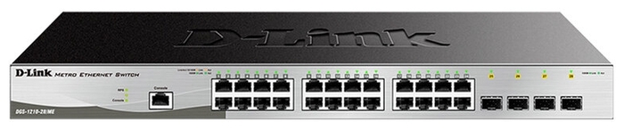 

Коммутатор D-link DGS-1210-28/ME, управляемый, кол-во портов: 24x1 Гбит/с, кол-во SFP/uplink: SFP 4x1 Гбит/с, установка в стойку (DGS-1210-28/ME/P/B2A), DGS-1210-28/ME