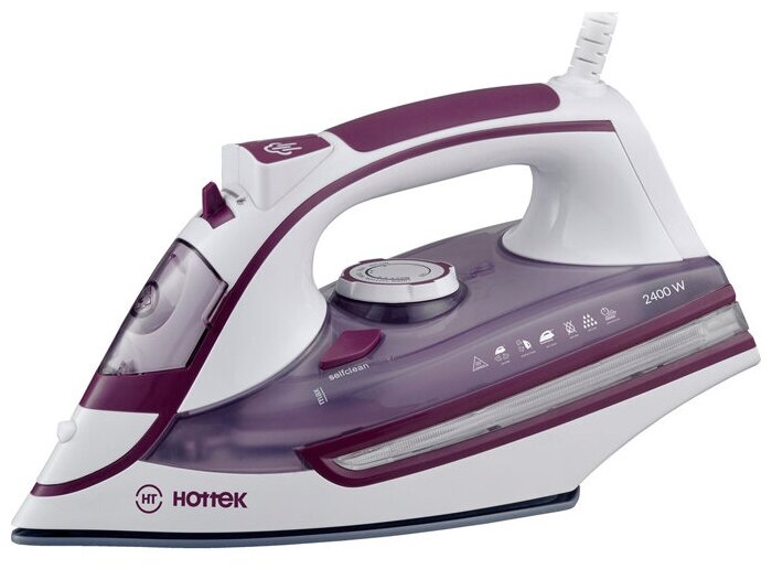 

Утюг HOTTEK HT-955-006 2400Вт, 1.8м, фиолетовый/белый (HT-955-006), HT-955-006