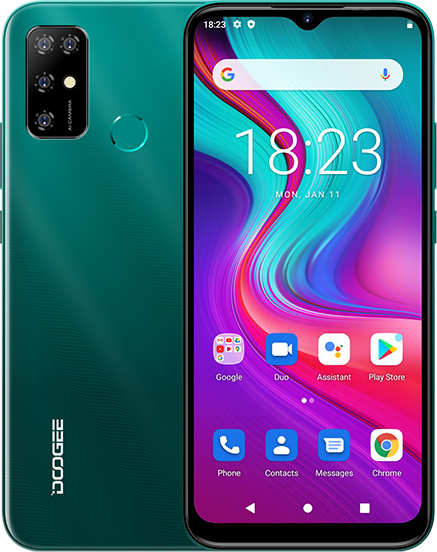 

Смартфон DOOGEE X96 Pro, 6.52" 1600x720 IPS, Spreadtrum SC9863, 4Gb RAM, 64Gb, 3G/LTE, WiFi, BT, 4xCam, 2-Sim, 5400mAh, micro-USB, Android 11, зеленый, X96 Pro