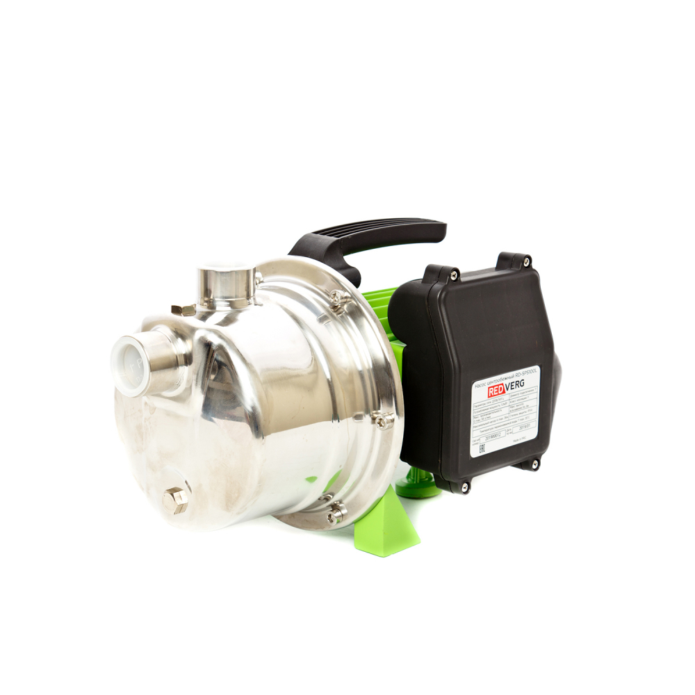 

Электрический водяной насос REDVERG RD-SPS100L, 1000Вт, поверхностный, центробежный, производительность 3.48 м³/час, глубина погружения 8м, 13.6кг (RD-SPS100L), RD-SPS100L