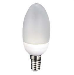 Лампа светодиодная E14 свеча, 3Вт, 6000K / холодный свет, BK-ЛЮКС BK-14BB3CP1-P