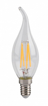 Лампа светодиодная E14 свеча на ветру, 5.5Вт, 2700K / теплый свет, 500лм, филаментная, BK-ЛЮКС BK-14W5CF30 standart