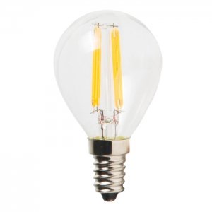 Лампа светодиодная E14 шар/G45, 5Вт, 3000K / теплый свет, 550лм, филаментная, BK-ЛЮКС BK-14W5G45 Edison