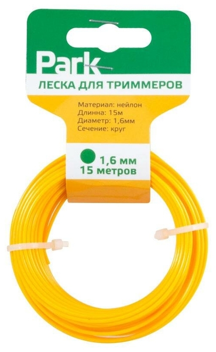 

Леска триммерная PARK 990594, круг 1.6 мм x 15 м, 990594