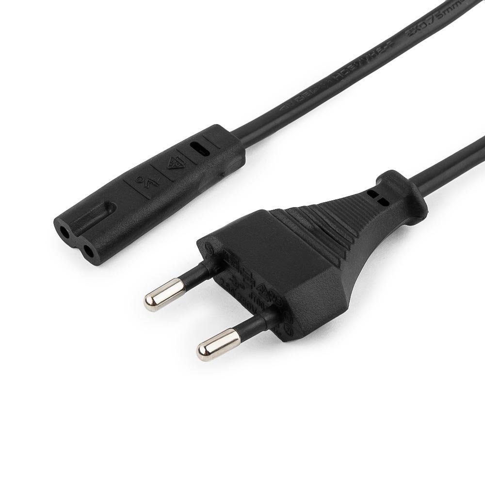 

Кабель питания Europlug(M)-IEC-320-C7, 2.5A, 50см, черный Cablexpert (PC-184/2-0.5М)