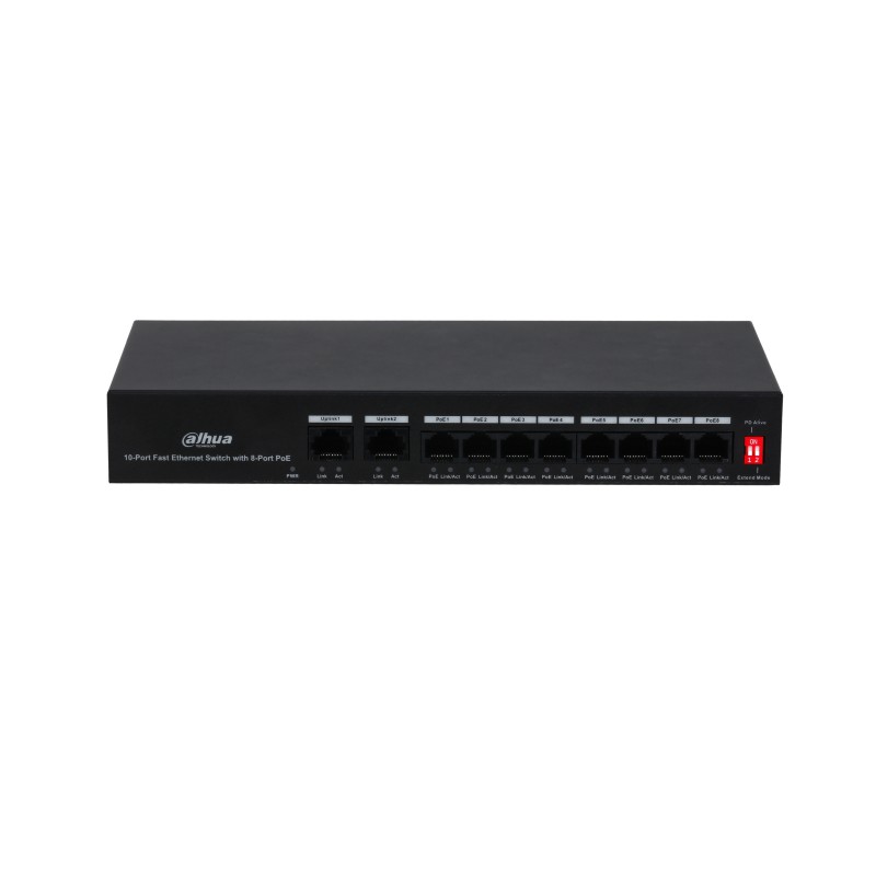 

Коммутатор DAHUA DH-PFS3010-8ET-65 , кол-во портов: 8x100 Мбит/с, кол-во SFP/uplink: RJ-45 2x100 Мбит/с, PoE: 8x30Вт (макс. 65Вт) (DH-PFS3010-8ET-65 ), DH-PFS3010-8ET-65