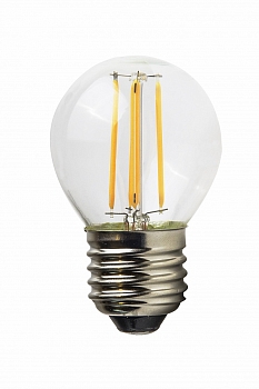 Лампа светодиодная E27 цилиндрическая/G45, 5Вт, 3000K / теплый свет, 550лм, филаментная, BK-ЛЮКС BK-27W5G45 Edison