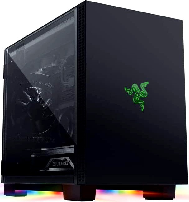 Корпус Razer Tomahawk M1, Mini-ITX, Mini-Tower, 2xUSB 3.2, USB Type-C, RGB подсветка, черный, без БП (RC21-01400100-R3M1)