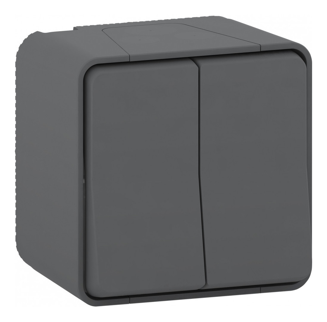 

Переключатель Schneider Electric MUREVA STYL, 2кл., открытый монтаж, в сборе, антрацит (MUR35022), 0