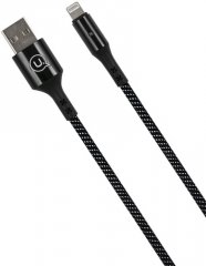 

Кабель USB-Lightning 8-pin, 1м, черный USAMS Smart Power-off SJ243 (УТ000020214), SJ243
