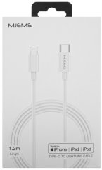 

Кабель Type-c-Lightning 8-pin, MFi, 1.2м, белый USAMS M1 (SJ329USB01), M1