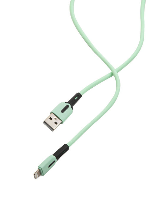 

Кабель USB-Lightning 8-pin, 2A, 1м, мятный USAMS SJ431 (SJ431USB03), Зеленый, SJ431